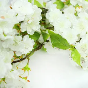 Bó Nhân Tạo Khá Lụa Fake Cherry Blossom Cây Bonsai Hoa Đỏ Đầu Pins Garland Phổ Biến Latex Wedding Bouquet