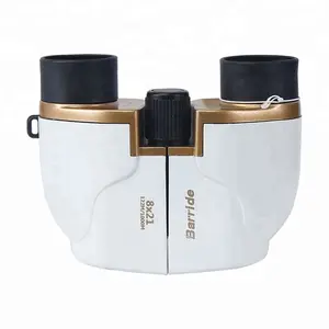 (BM-3020)High Power 8X21 pocket Handheld Outdoor Long Range HD Center Focus Porro White Color Rubber Eyecups Hiking binoculars