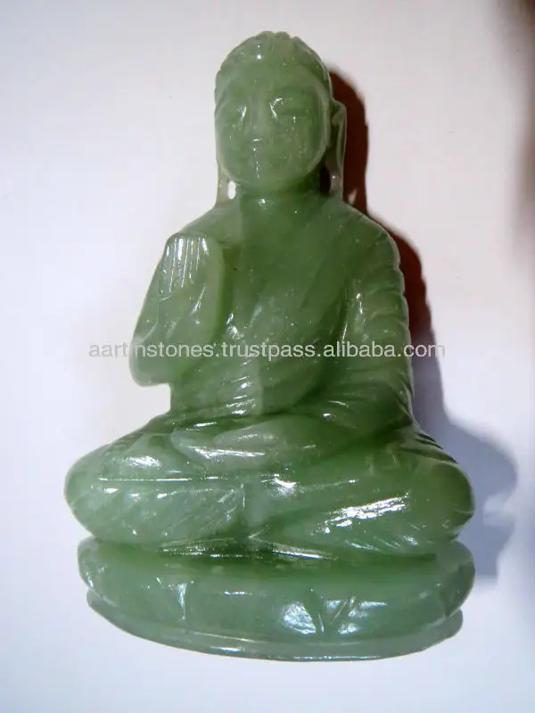 384 grammi di Giada Seduta Statua di Buddha