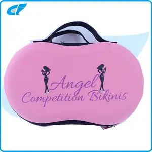 Funda de lencería EVA rosa con forma de cacahuete, bolsa de ropa interior eva, bolsa de bragas de sujetador eva