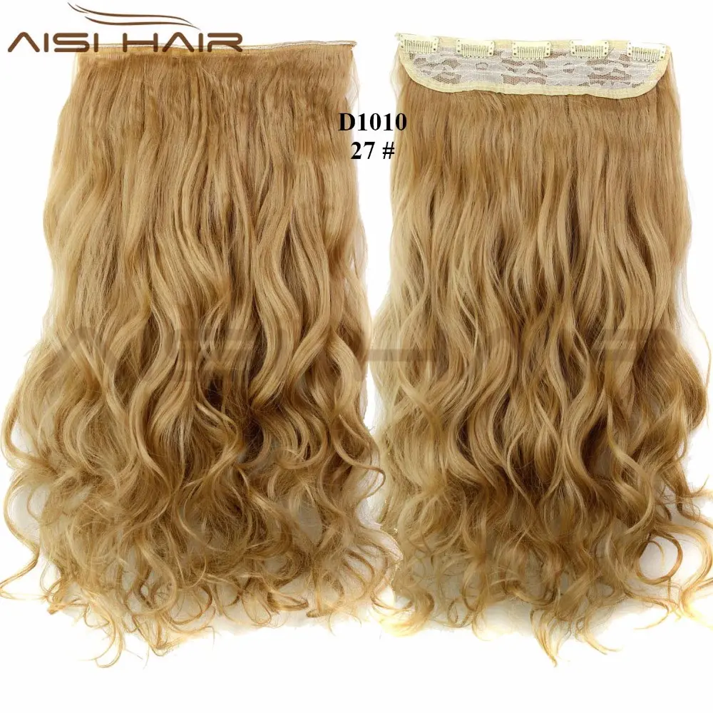 Aisi Haar Hittebestendige Synthetische Vezel 24 "5 Clips Synthetisch Haar Body Wave Clip In Extensions Voor Vrouwen