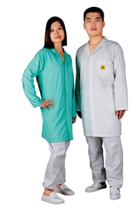 ESDとクリーンルーム帯電防止スモックオーバーコート安全服 - Product Image 3