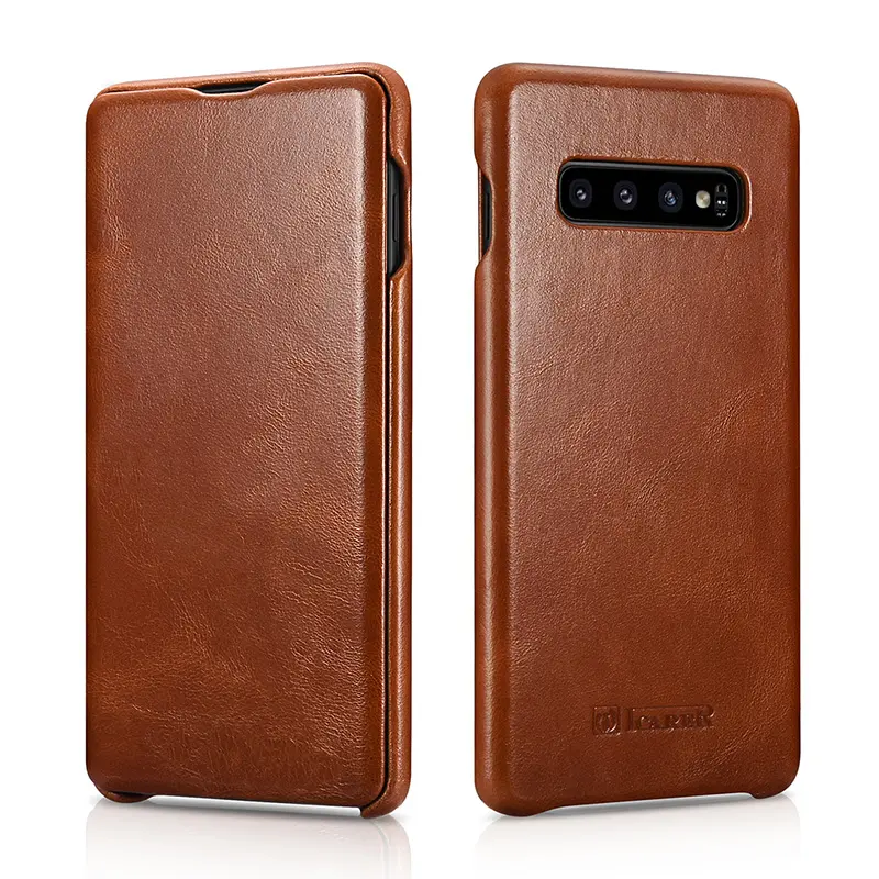 2019 Trung Quốc Nhà Sản Xuất Da Thật Điện Thoại Di Động Lật Bìa Đối Với Samsung Galaxy S 10 Trường Hợp