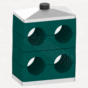 Plastik Twin Pipa Clamp dengan Rel Nut/Hidrolik Laut Pipa Clamp