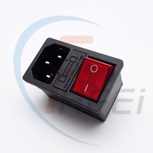 Conector de toma de corriente de CA de 110V para montaje en Panel macho de CA con fusible y conector hembra de interruptor basculante para adaptador de CA - Product Image 2