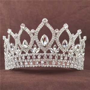 Couronne personnalisée en strass pour femme, couronne de spectacle, bijou de Contour réglable en cristal, <span class=keywords><strong>diadème</strong></span>, 2/4 pouces - Product Image 5