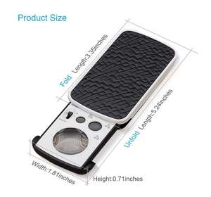 Loupe de détection d'argent et de bijoux avec lumière UV, lentille extractible 30X 60X 90X, modèle n° 774-3ZX - Product Image 2