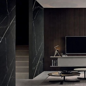 Lastra di <span class=keywords><strong>Marmo</strong></span> Nero Marquina Naturale con Venature Bianche Piastrelle Moderne Impermeabili <span class=keywords><strong>per</strong></span> Bagno Cucina <span class=keywords><strong>Piano</strong></span> di Lavoro <span class=keywords><strong>Tavolo</strong></span> Esterno - Product Image 1