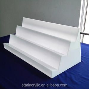 Lớn <span class=keywords><strong>3</strong></span> tầng màu trắng sữa <span class=keywords><strong>Acrylic</strong></span> hiển thị Ví đứng giá perspex Ví hiển thị đứng của phụ nữ túi xách bước <span class=keywords><strong>Riser</strong></span> - Product Image 2