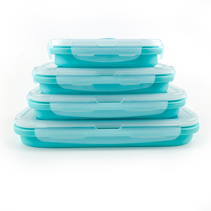 Customize Collapsible Lunch box, Lunch Box Microwave Safe Silicone Food Storage Box