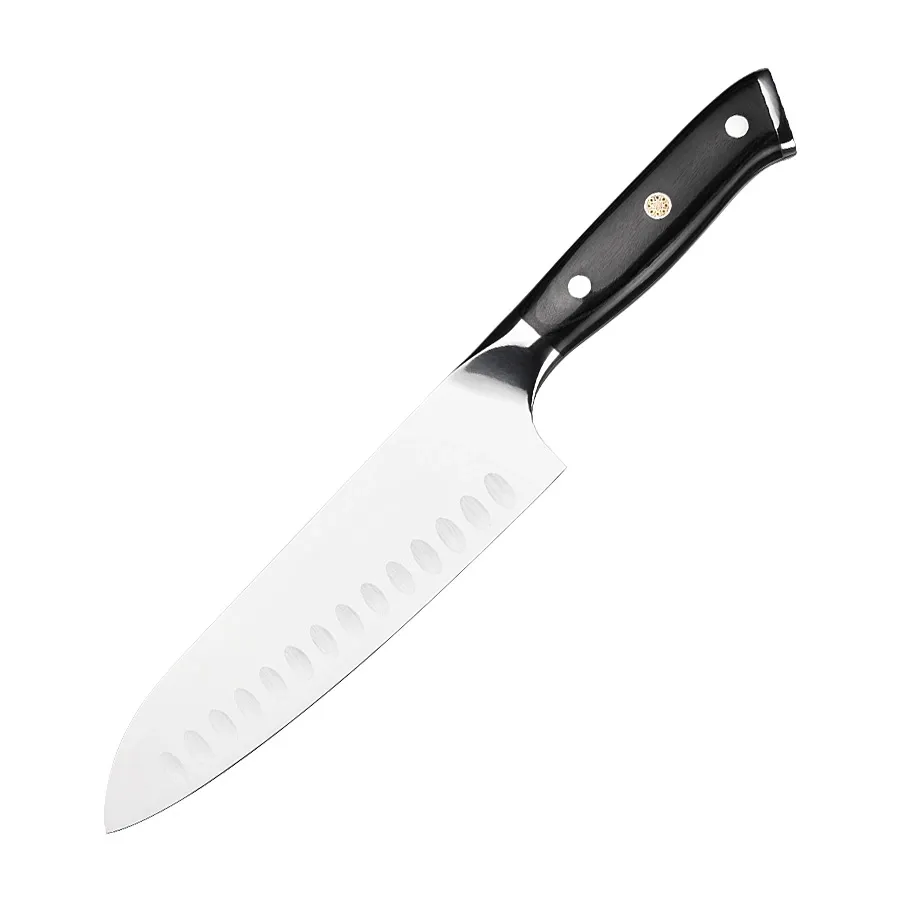 7Inch Kitchen Santoku Knife Japanese 7CR17Mov Stainless Steel Santoku Knife