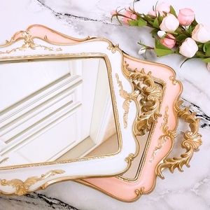 European Style Bow Cake Storage <strong>Trays</strong> <strong>Makeup</strong> Organizer Dessert Plate Square Decor <strong>Tray</strong> Storage <strong>Trays</strong> - Product Image 5