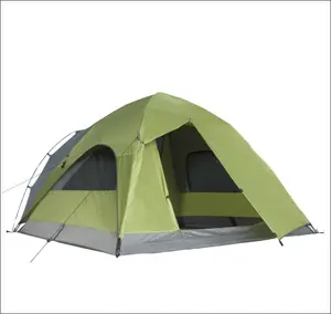 Tienda Familiar Domo para 5 personas, carpa de acampada rápida de doble capa para exteriores