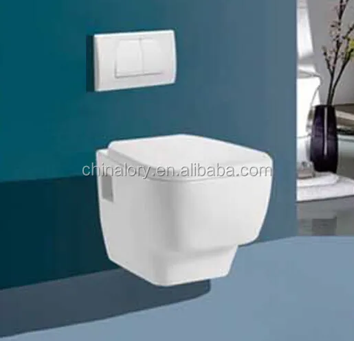 Commode de toilette murale en céramique, siège de toilette promotionnel, nouveau design, 2 pièces