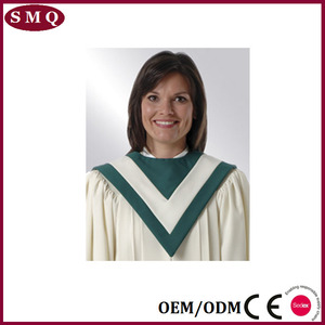 Unisex Imam <span class=keywords><strong>Pastor</strong></span> Gereja Kristen Paduan Suara Jubah Cross Gaun Panjang dengan Mencuri - Product Image 3