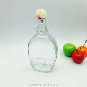 Xi-rô Ho Khô Phẳng 250Ml 375Ml 500Ml Chai Thủy Tinh Xi-rô Phong Hoàng Gia Rỗng Có Nắp Nhựa - Product Image 4