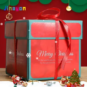 Jinayon manufacturer – boîte d'explosion personnalisée à quatre coins, bricolage Album romantique envoyer un Couple créatif, boîte cadeau de noël JM23