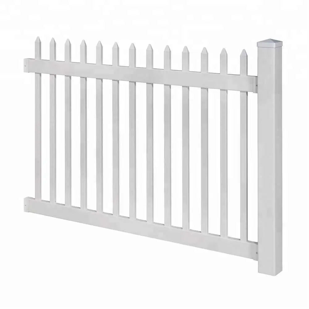 White PVC Picket Fence plastic picket fence