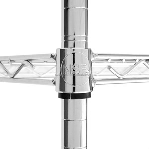 48-Inch Wide x 72-Inch High x 18-Inch <strong>Deep</strong> Decorative Chrome Wire <strong>Shelving</strong> Unit Heavy Duty 5-Tier Steel <strong>Shelving</strong> - Product Image 5