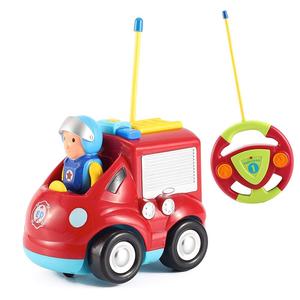 My First RC Cartoon Fire Truck Vehicle-Juguete <span class=keywords><strong>de</strong></span> control remoto <span class=keywords><strong>de</strong></span> 2 canales con música, luces y sonidos para bebés, niños pequeños - Product Image 3