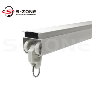 En alliage d'aluminium <span class=keywords><strong>rideau</strong></span> coulissant piste blanc <span class=keywords><strong>rideau</strong></span> <span class=keywords><strong>rail</strong></span> coulissant <span class=keywords><strong>pour</strong></span> quincaillerie de tentures - Product Image 3