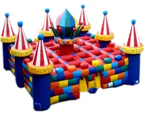 40 Ft Sirkus Waktu Inflatable Big Top Karnaval Castle Labirin untuk Dijual