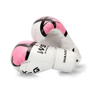 Боксерские перчатки MMA thai UFC Grappling, спарринговые розовые Смешные перчатки