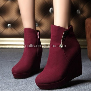 Newest Styles <strong>Wedge</strong> Designs Haldf <strong>Boots</strong> CP6700 - Product Image 4