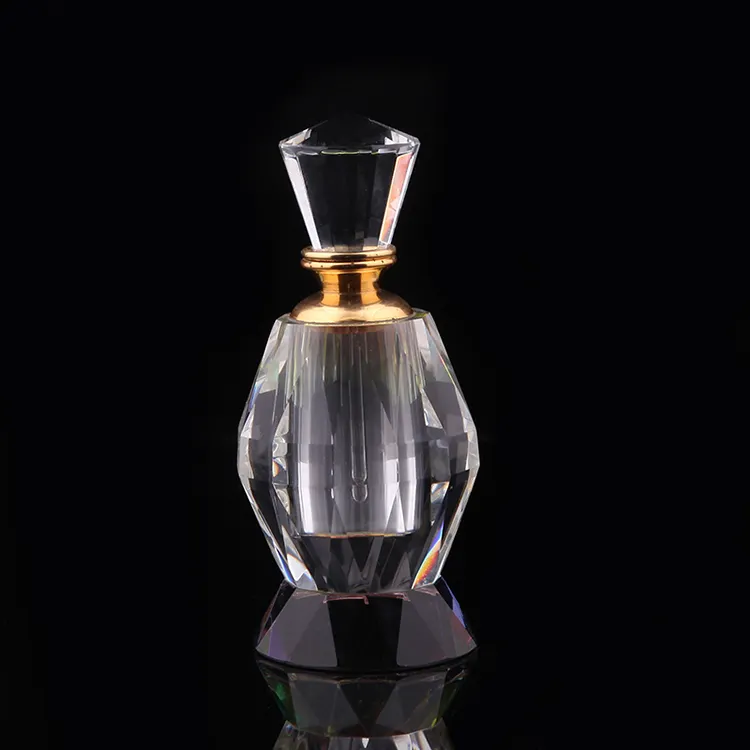 ヴィンテージエジプトの香水瓶空の詰め替え可能なクリスタル香水瓶スクリューキャップトップカバーミニ香水瓶クリスタル