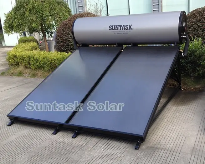 Suntask-calentador de agua solar, panel plano de presión