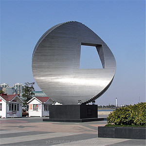 Moderno al aire libre Acero inoxidable escultura abstracta para la venta - Product Image 1