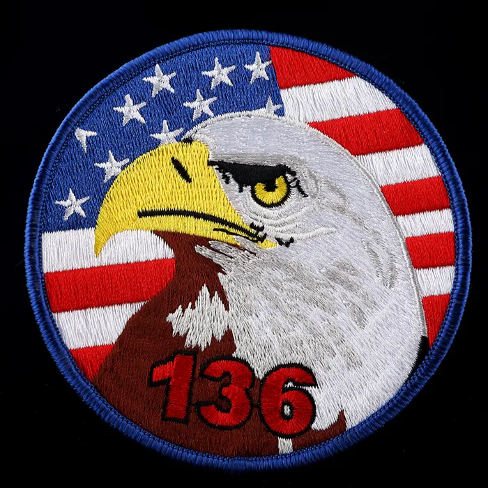 Eagle With USA Flag Patch Full patch iron custom Embroidery Logo Iron Patch