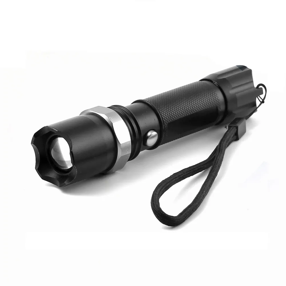 Aluminum Material Rechargeable lithium ion zoom 18650 Battery Long Distance super bright Led Flashlight