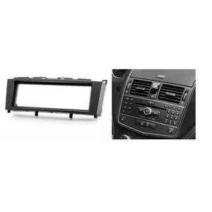 One Din Stereo Panel for Mercedes Benz C CLASS W204 Fascia Radio Refitting Dash Mounting Installation Trim Kit Face Frame Facia