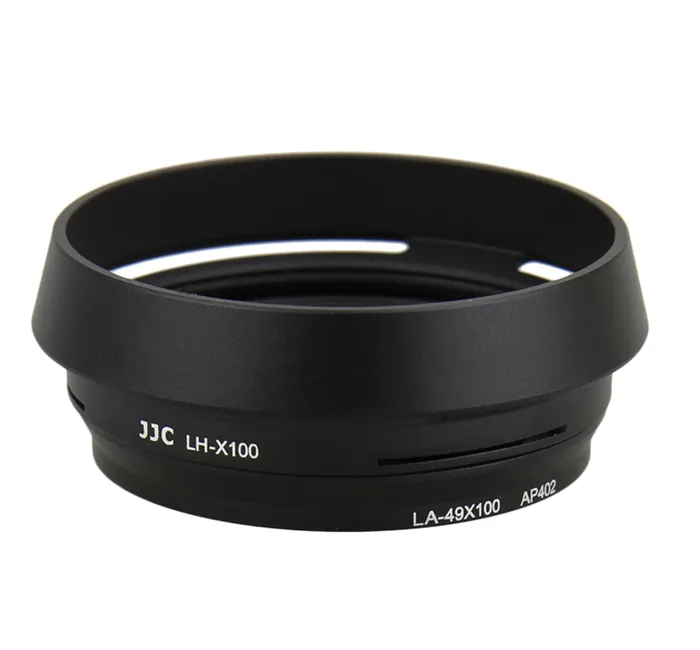 Jjc LH-JX100 capuz de lente de metal com adaptador de filtro de 49mm para fujifilm x100