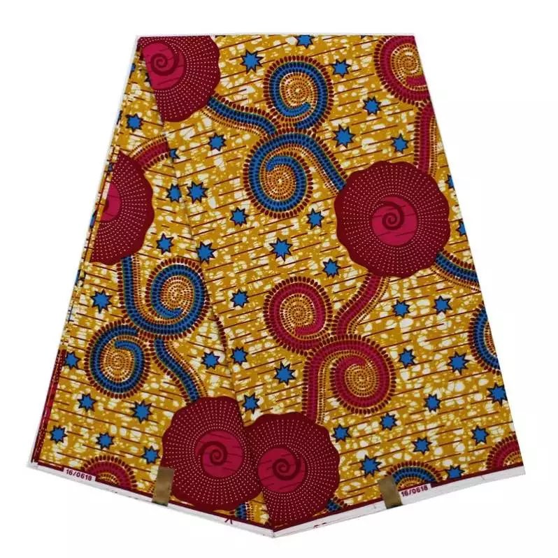 Оптовая продажа, ткань с Африканским восковым принтом из хлопка или полиэстера, в стиле Java и Kitenge