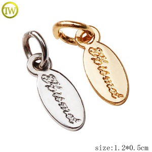 Aksesori perhiasan liontin logam berlapis emas nama Oval kecil untuk gelang rantai anak jimat <span class=keywords><strong>Sweetie</strong></span> - Product Image 2