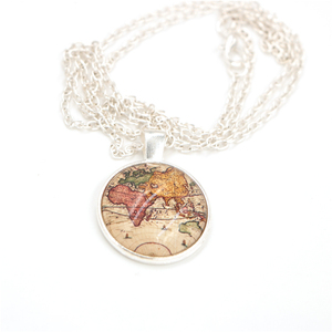 <span class=keywords><strong>Collana</strong></span> GPS a Forma di Globo con Bottone a Pressione Economica all'Ingrosso 2017 per Giovani - Product Image 4