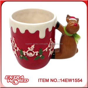 Diseño personalizado <span class=keywords><strong>taza</strong></span> <span class=keywords><strong>navideña</strong></span> de cerámica reno - Product Image 1