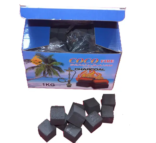HQHC0025 HongQiang китайский поставщик кокосовый куб 25 мм кальян угольный брикет оптовая продажа уголь для кальяна