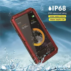 Casing ponsel logam aluminium tahan air, casing ponsel tahan air tahan salju 360 untuk iphone xs xr 11 12 13 14 15 pro max