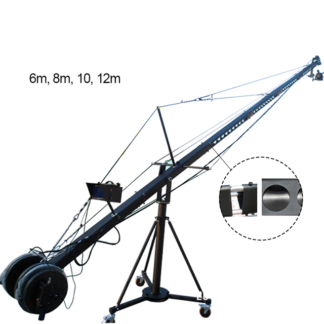 JingYing China Wholesale Price Professional Aluminum 6m 8m 10m 12m Video Studio Jib Camera Crane