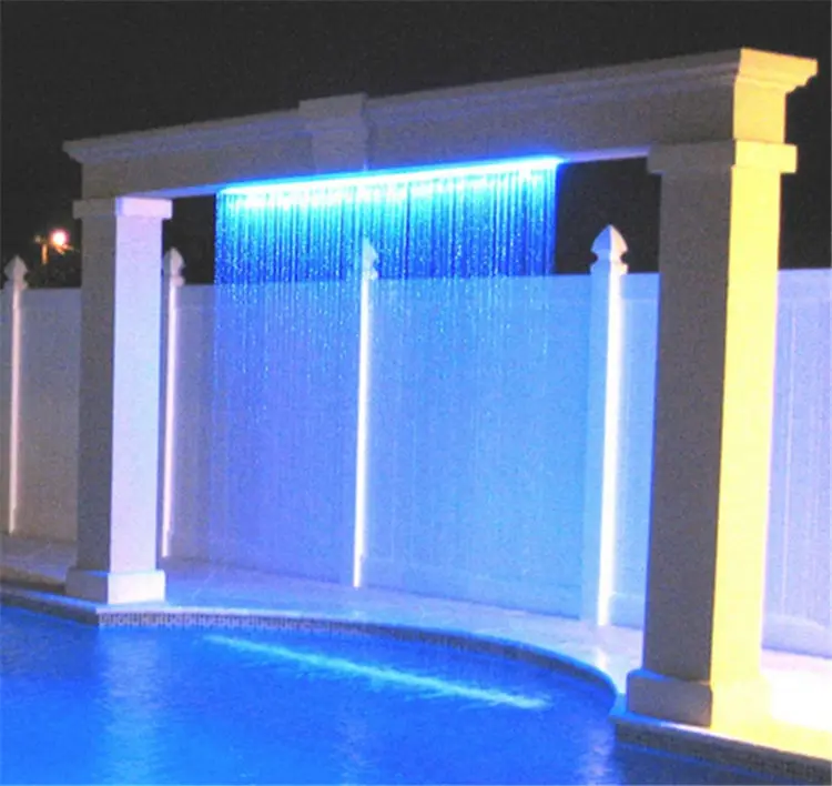 Fountain type straight line stainless steel digital water curtain