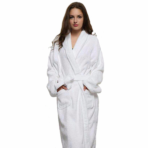 <span class=keywords><strong>En</strong></span> Stock Taille Personnalisée 100% Coton Col Châle Blanc <span class=keywords><strong>Éponge</strong></span> <span class=keywords><strong>Peignoir</strong></span> - Product Image 4