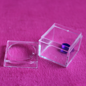 Boîte de loupe en acrylique miniature de 1x1x1 pouce, boîtes de loupe en plastique transparentes de petite taille avec loupe pour spécimens minéraux - Product Image 2