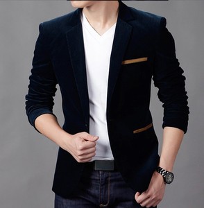 Ropa de primavera para hombre, Tops de moda, Blazer entallado, trajes informales de Color sólido para hombre, chaquetas de manga larga únicas de PANA con un solo botón - Product Image 5