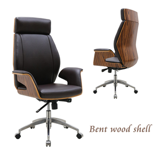 Piezas de Silla de Oficina Ejecutiva de Respaldo Alto Mjx Recaro 200kg Ergonómica <span class=keywords><strong>Steelcase</strong></span> de Madera Antigua de Diseño con Respaldo Alto de Cuero - Product Image 6