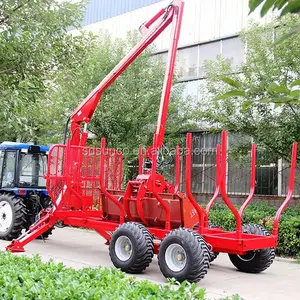 10 ton di ribaltamento del rimorchio, montata su trattore farm log loader rimorchio