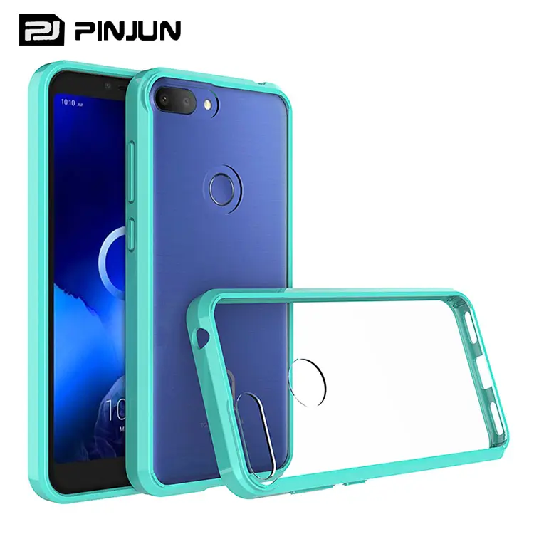 Hybrid Shockproof Soft TPU Bumper Acrylic Clear Hard Back Cover For Alcatel 1S 2019 1B 2022 Phone Case