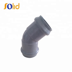 UPVC PVC Plastic Pipe Fitting 22.5 Degree <strong>Elbow</strong> with <strong>Rubber</strong> Ring - Product Image 2